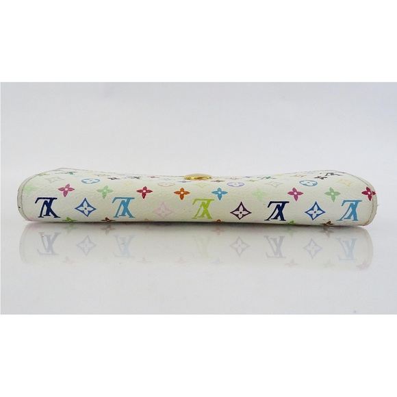 Louis Vuitton White Multicolor Monogram Wallet - Picture 8 of 14